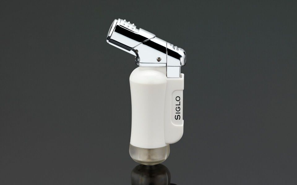 Siglo Mini Torch Lighter - Glossy White