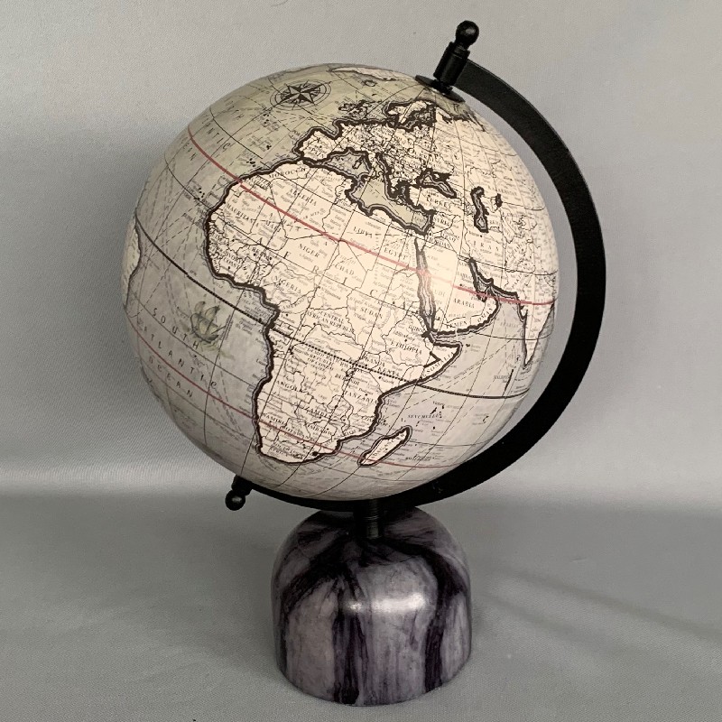 Rotating Globe on Marble Base (20 cm Diameter)