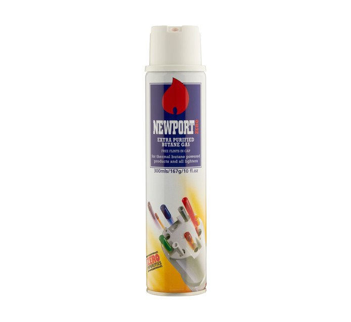 Newport Gas Butane 300 ml Refill Cans (Pack of 6 Cans)