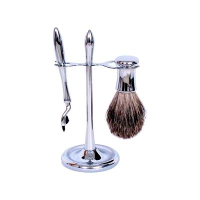 Comoy 3030 Badger Shaving Set Chrome (Mach 3)