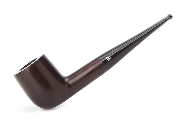 Imported Briar Wood Pipe 9 mm with Straight Stem and Straight Tapered Mouthpiece, Colour Stain