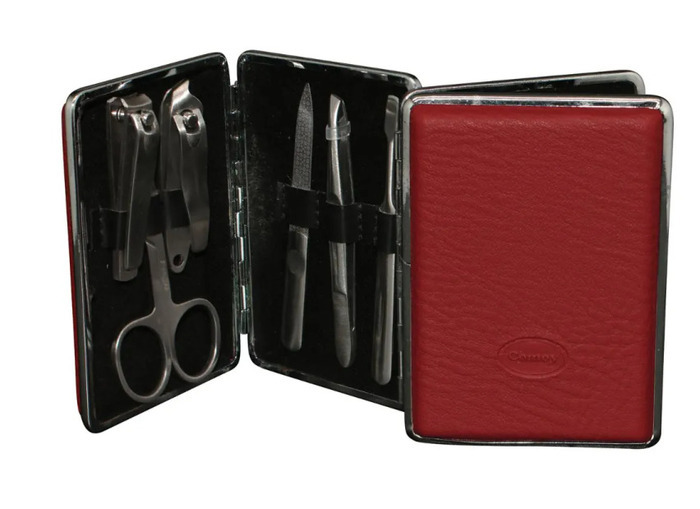 Comoy Large 6-Piece Manicure Set Red