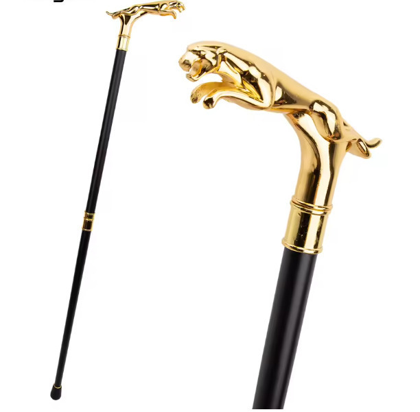 Gold Luxury Leopard Walking Stick