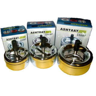 Fixed and spinning ashtrays.