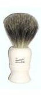 Synthetic to badger hair.