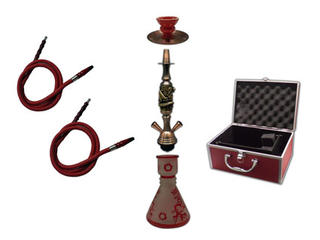 Shisha Pipe 2 Hoses with Aluminium Case