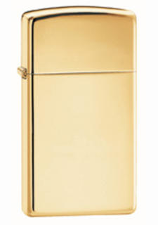 Zippo Lighter - High Polish Brass - (Slim)