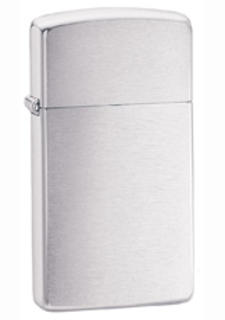 Zippo Lighter - Brushed Chrome - (Slim)