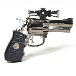 Gas Lighter - Miniature Replica Colt 45 Revolver - External Laser