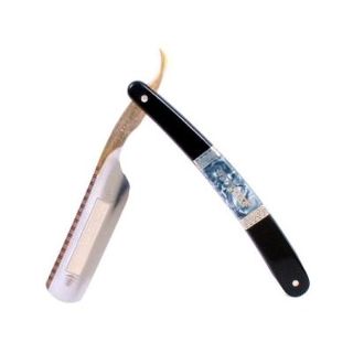 Dovo Bismark #2 Straight Razor (Black Ebony Wood Cover) - 6/8 in Thick Blade
