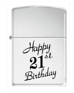Zippo Lighter - 21st Birthday