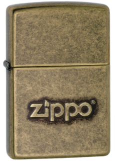 Zippo Lighter - Antique Brass - Stamped