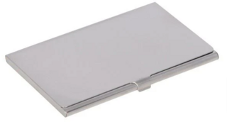 Card Holder - Metal - High Polish-Chrome
