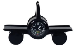 Card Holder - Desk Top - Retro Plane - Black