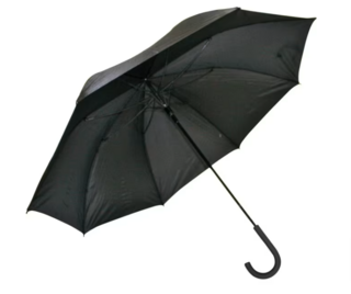 Men's Crook-Handle Umbrella - Black