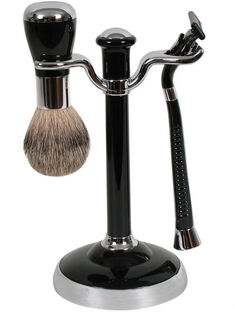 Comoy WG Shave Set Mach 3 Black/Chrome