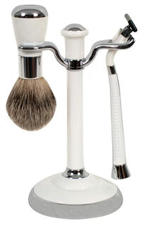 Comoy WG Shave Set Mach 3 White/Chrome