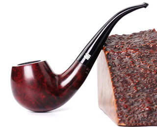 Imported Briar Wood Pipe 9 mm with Bent Stem and Bent Tapered Mouthpiece, Colour Stain