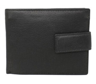Mens Two Fold 8 CC Leather Wallet Black or Deep Brown