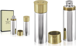 Pewter Hip Flask Shotgun Shell 4 oz