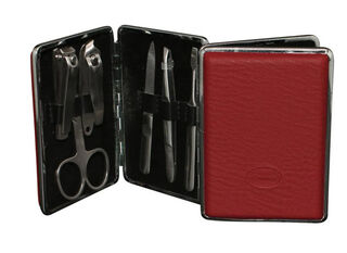 Comoy Large 6-Piece Manicure Set Red
